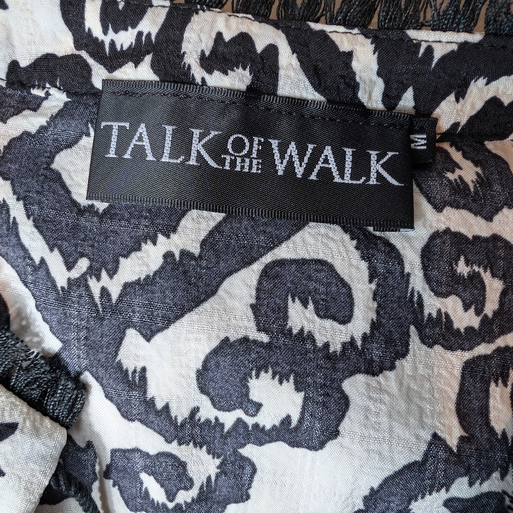 Pre-owned Talk of the Walk Black and White Patterned Blouse - Picture 8 of 11